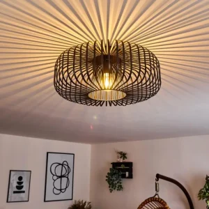 hofstein Plafonnier Wemude Noir, 1 lumière* Lampes Modernes