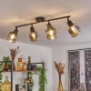 hofstein Plafonnier Wigan Noir, 4 lumières* Lampes En Verre