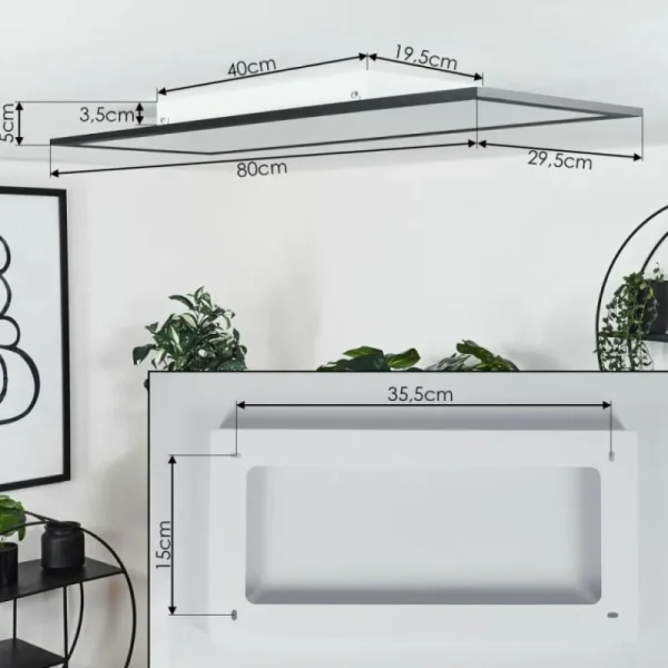 hofstein Plafonnier Wilderswil LED Blanc, 1 lumière* Lampes Modernes