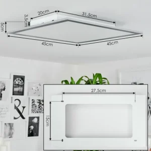 hofstein Plafonnier Wilderswil LED Blanc, 1 lumière* Lampes Modernes