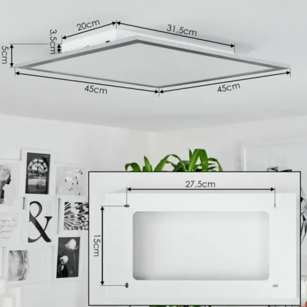 hofstein Plafonnier Wilderswil LED Blanc, 1 lumière* Lampes Modernes