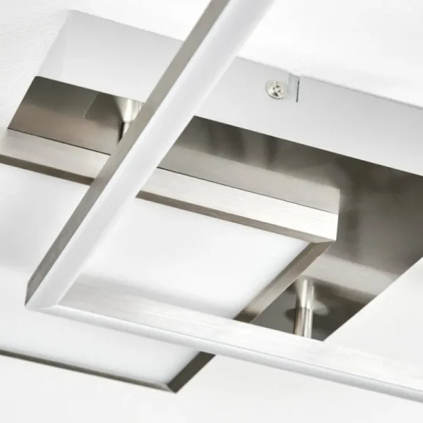 hofstein Plafonnier Wimmarp LED Chrome, Nickel mat, 1 lumière* Lampes Modernes