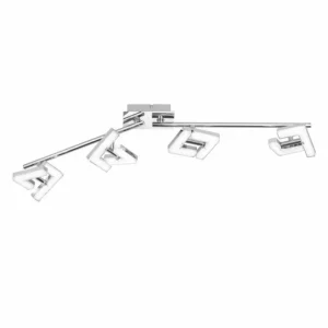 Luminaires Wofi Plafonnier Wofi LEA LED Chrome, 4 lumières* Lampes En Verre