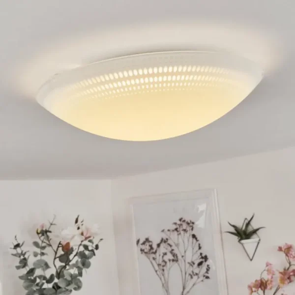 hofstein Plafonnier Worben LED Blanc, 1 lumière* Lampes En Verre