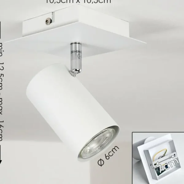 hofstein Plafonnier Zuoz Blanc, 1 lumière* Lampes Modernes