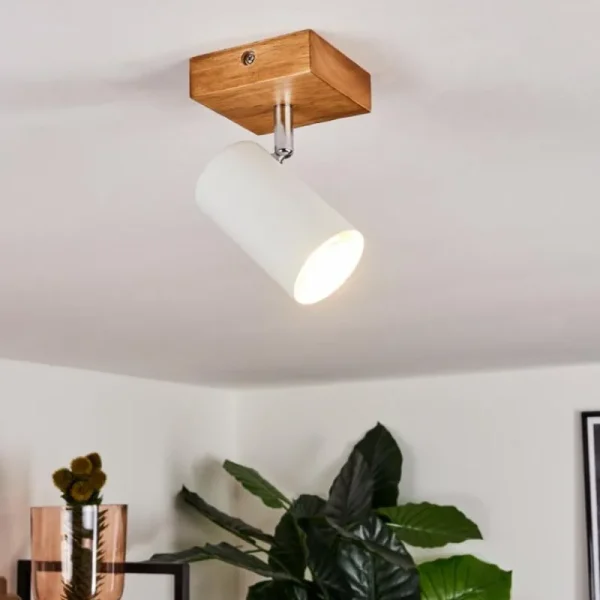 hofstein Plafonnier Zuoz Bois clair, 1 lumière* Lampes Modernes