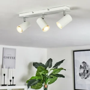 hofstein Plafonnier Zuoz Chrome, Blanc, 3 lumières* Lampes Modernes