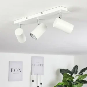 hofstein Plafonnier Zuoz Chrome, Blanc, 3 lumières* Lampes Modernes