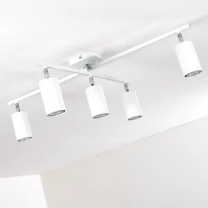 hofstein Plafonnier Zuoz Chrome, Blanc, 5 lumières* Lampes Modernes
