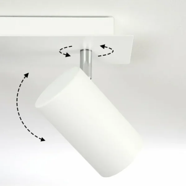 hofstein Plafonnier Zuoz Chrome, Blanc, 3 lumières* Lampes Modernes