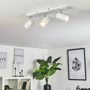 hofstein Plafonnier Zuoz Chrome, Blanc, 3 lumières* Lampes Modernes