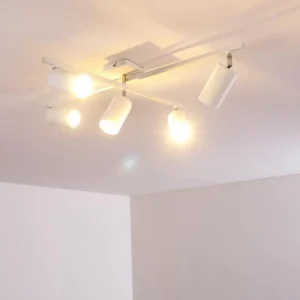 hofstein Plafonnier Zuoz Chrome, Blanc, 5 lumières* Lampes Modernes