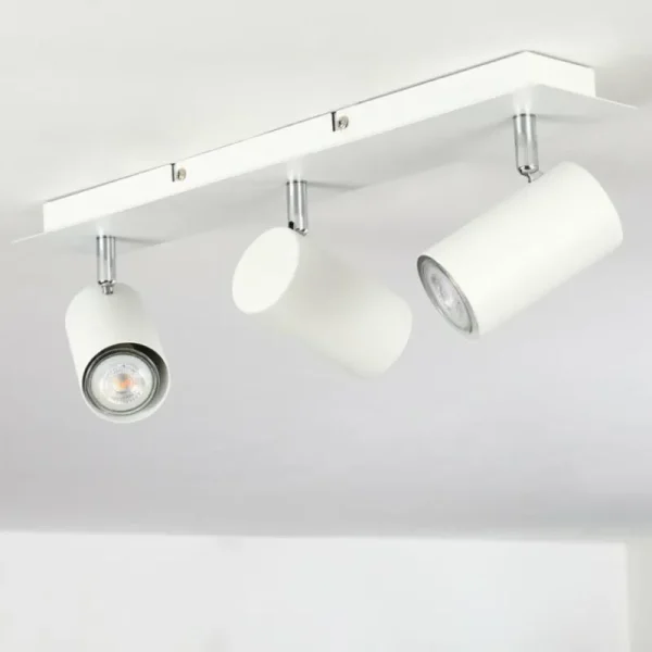 hofstein Plafonnier Zuoz Chrome, Blanc, 3 lumières* Lampes Modernes