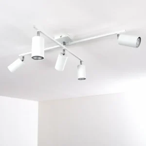 hofstein Plafonnier Zuoz Chrome, Blanc, 5 lumières* Lampes Modernes