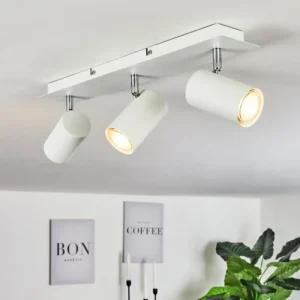 hofstein Plafonnier Zuoz Chrome, Blanc, 3 lumières* Lampes Modernes