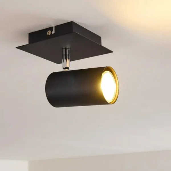 hofstein Plafonnier Zuoz Noir, 1 lumière* Lampes Modernes