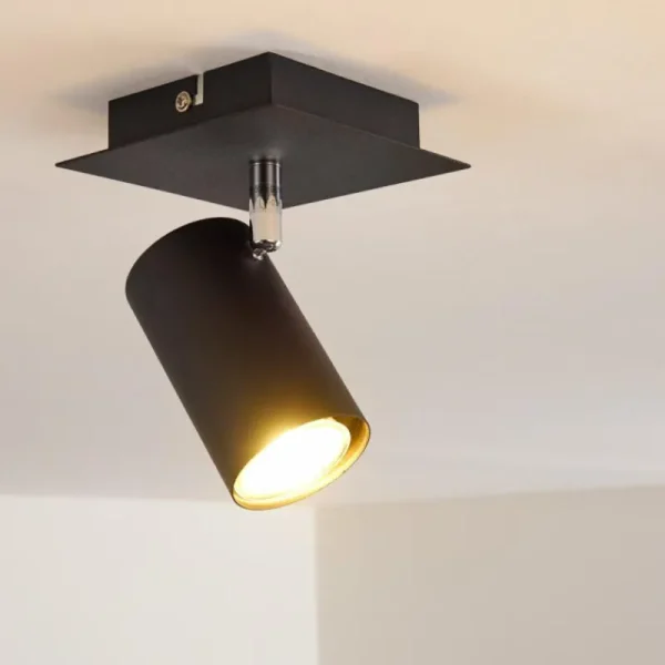 hofstein Plafonnier Zuoz Noir, 1 lumière* Lampes Modernes