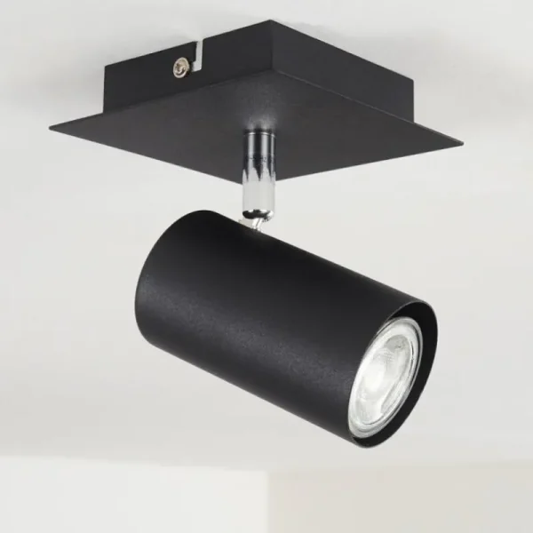 hofstein Plafonnier Zuoz Noir, 1 lumière* Lampes Modernes