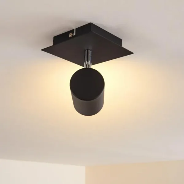 hofstein Plafonnier Zuoz Noir, 1 lumière* Lampes Modernes