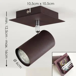 hofstein Plafonnier Zuoz Rouille, 1 lumière* Lampes Modernes