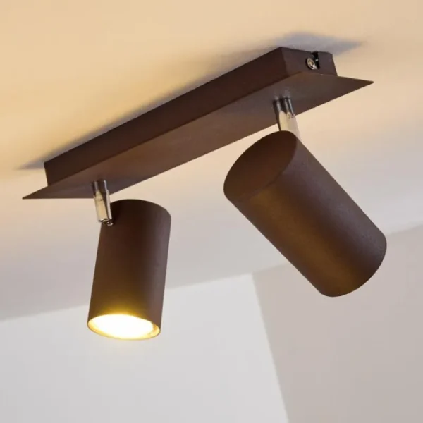 hofstein Plafonnier Zuoz Rouille, 2 lumières* Lampes Modernes