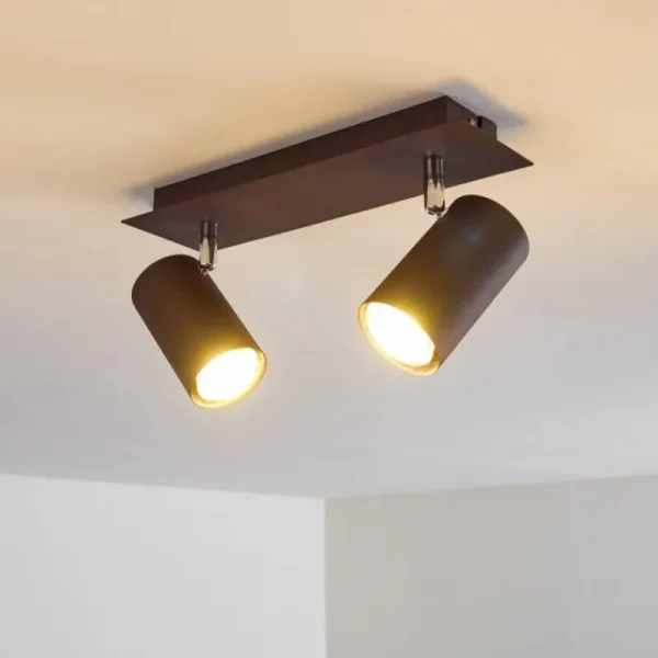 hofstein Plafonnier Zuoz Rouille, 2 lumières* Lampes Modernes