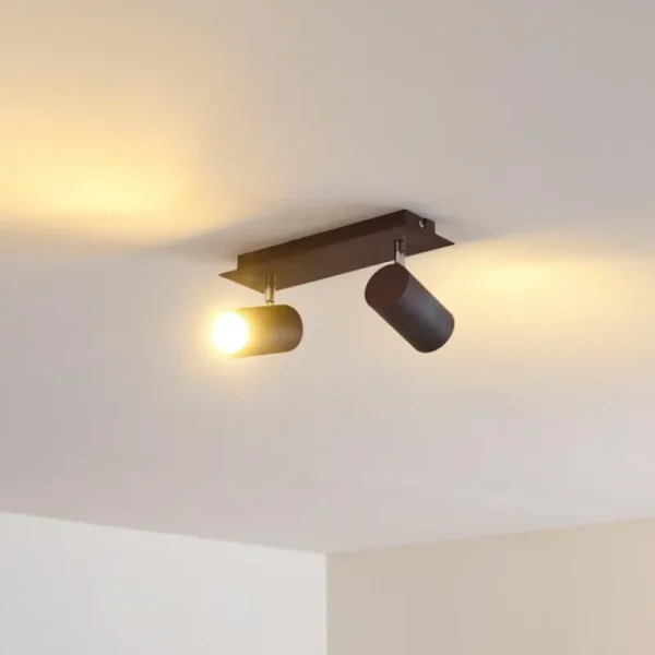 hofstein Plafonnier Zuoz Rouille, 2 lumières* Lampes Modernes
