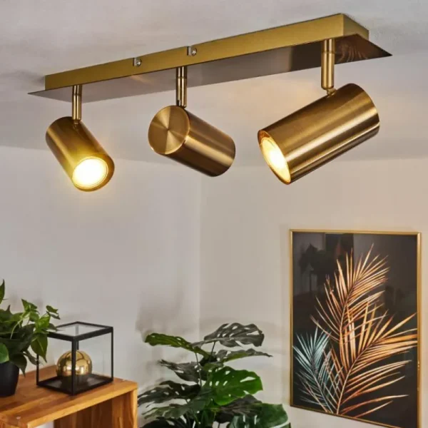 hofstein Plafonnier Zuoz Vieux laiton, 3 lumières* Lampes Modernes