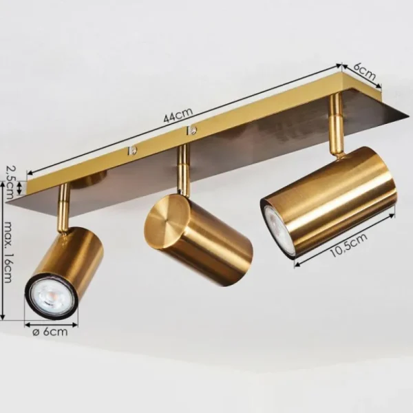 hofstein Plafonnier Zuoz Vieux laiton, 3 lumières* Lampes Modernes