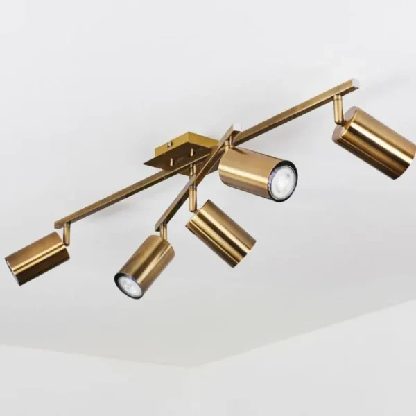 hofstein Plafonnier Zuoz Vieux laiton, 5 lumières* Lampes Modernes