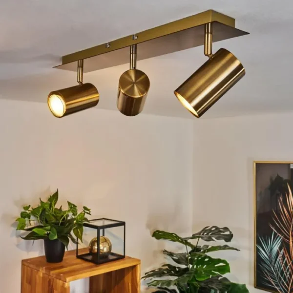 hofstein Plafonnier Zuoz Vieux laiton, 3 lumières* Lampes Modernes