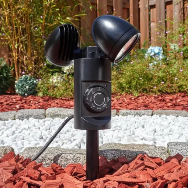 hofstein Plingshult Luminaire extérieur, Pieu, Eclairage de chemin LED Noir, 2 lumières* Lampes Modernes