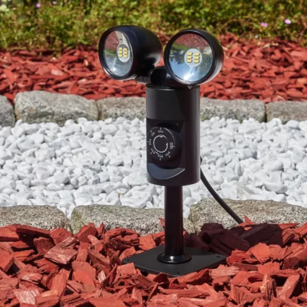 hofstein Plingshult Luminaire extérieur, Pieu, Eclairage de chemin LED Noir, 2 lumières* Lampes Modernes