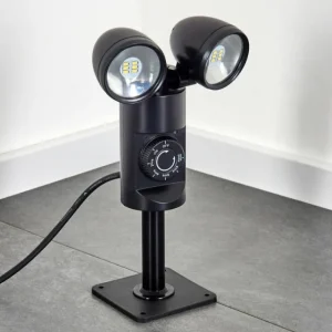 hofstein Plingshult Luminaire extérieur, Pieu, Eclairage de chemin LED Noir, 2 lumières* Lampes Modernes