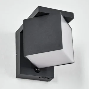 hofstein Pocilgas Lampe murale d´extérieur, Spot mural LED Anthracite, 1 lumière, Détecteur de mouvement* Lampes Modernes