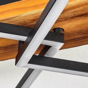 hofstein Pompu Plafonnier LED Brun foncé, Noir, 1 lumière* Lampes Modernes