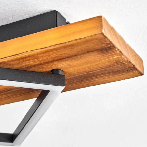 hofstein Pompu Plafonnier LED Brun foncé, Noir, 1 lumière* Lampes Modernes