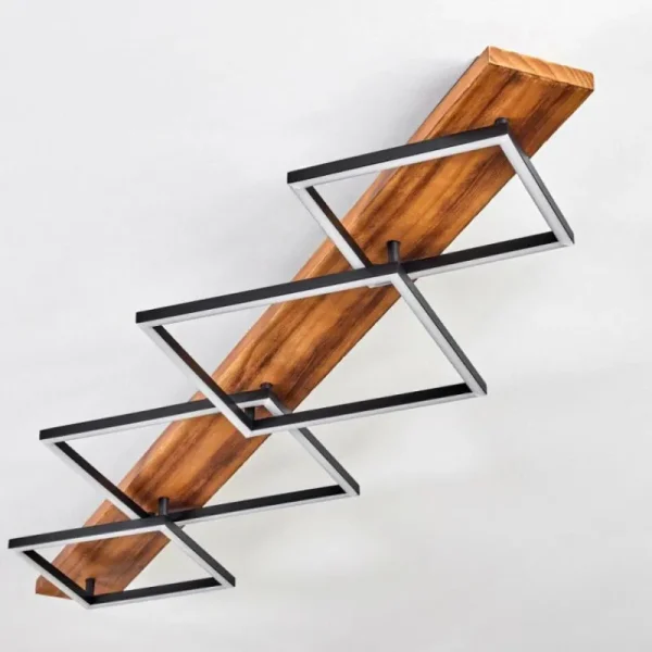 hofstein Pompu Plafonnier LED Brun foncé, Noir, 1 lumière* Lampes Modernes