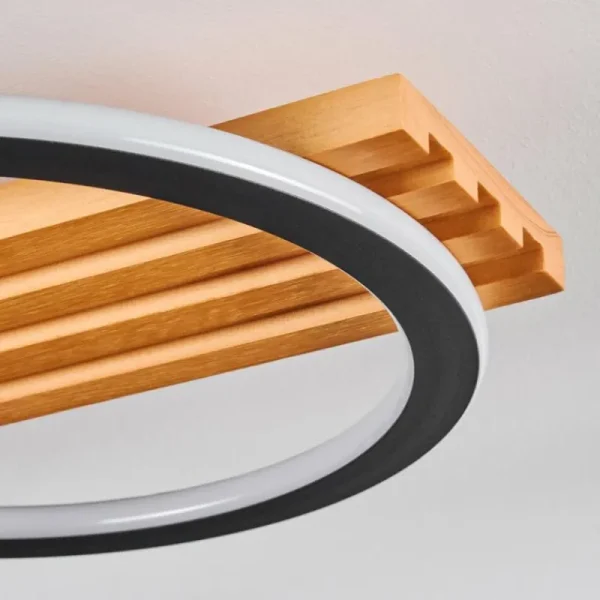 hofstein Pompu Plafonnier LED Écru, Noir, 1 lumière* Lampes Modernes