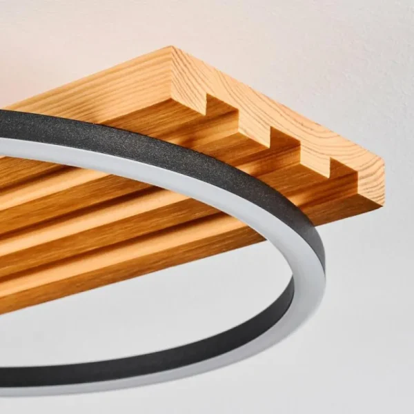 hofstein Pompu Plafonnier LED Écru, Noir, 1 lumière* Lampes Modernes