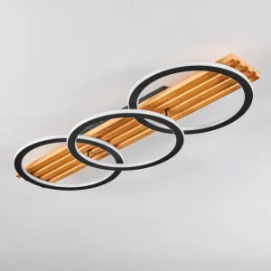 hofstein Pompu Plafonnier LED Écru, Noir, 1 lumière* Lampes Modernes