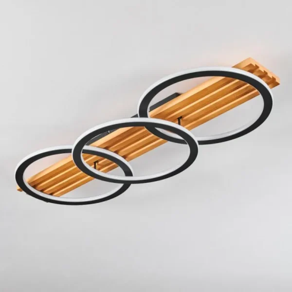 hofstein Pompu Plafonnier LED Écru, Noir, 1 lumière* Lampes Modernes