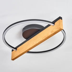 hofstein Pompu Plafonnier LED Écru, Noir, 1 lumière* Lampes Modernes