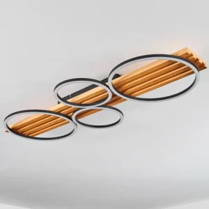 hofstein Pompu Plafonnier LED Écru, Noir, 1 lumière* Lampes Modernes