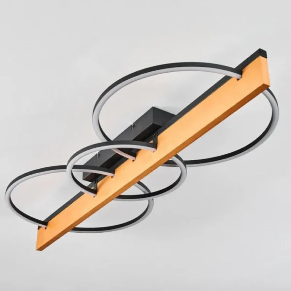 hofstein Pompu Plafonnier LED Écru, Noir, 1 lumière* Lampes Modernes