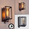hofstein Portalis Lampe murale d´extérieur Noir, 1 lumière, Détecteur de mouvement* Lampes Modernes