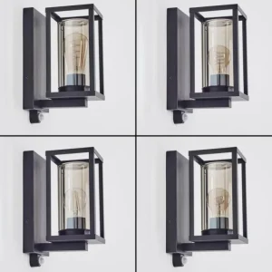 hofstein Portalis Lampe murale d´extérieur Noir, 1 lumière, Détecteur de mouvement* Lampes Modernes