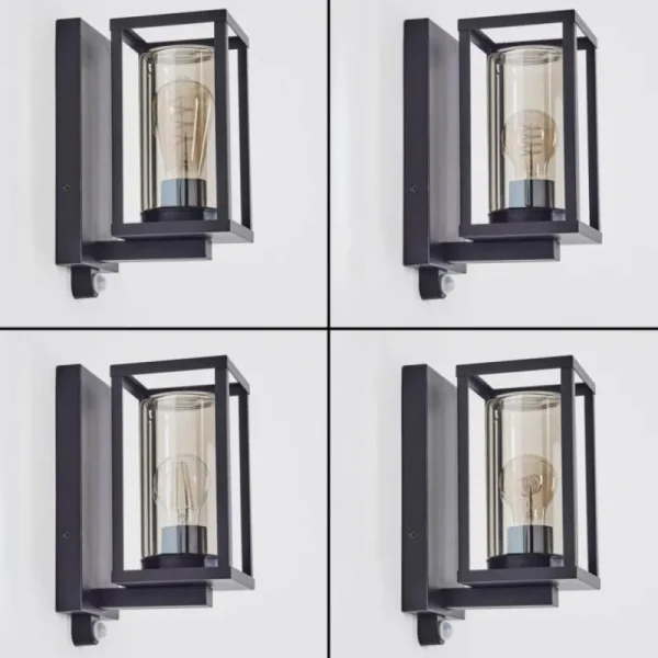 hofstein Portalis Lampe murale d´extérieur Noir, 1 lumière, Détecteur de mouvement* Lampes Modernes