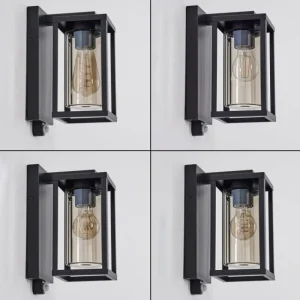 hofstein Portalis Lampe murale d´extérieur Noir, 1 lumière, Détecteur de mouvement* Lampes Modernes