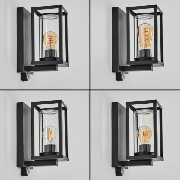 hofstein Portalis Lampe murale d´extérieur Noir, 1 lumière, Détecteur de mouvement* Lampes Modernes